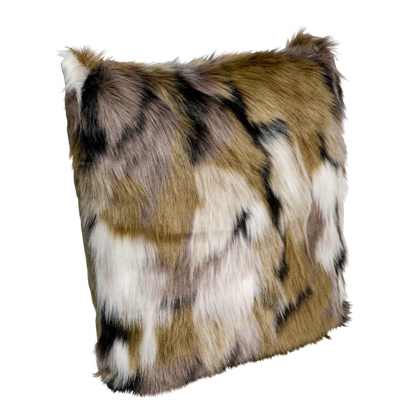 home24 Dekokissen Shaky Multicolor/Khaki 45 x 45 x 6cm Polyester von home24