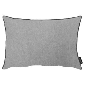 home24 Dekokissen Stone Grau/Grau 35 x 45cm Webstoff von home24