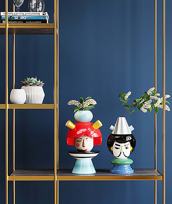 home24 Dekovase Puppet Boy 20 x 36 x 20cm Multicolor/Multicolor von home24