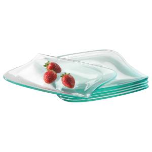 home24 Dessertteller Vorod 6er-Set 29 x 10 x 29cm Durchsichtig/Durchscheinend von home24