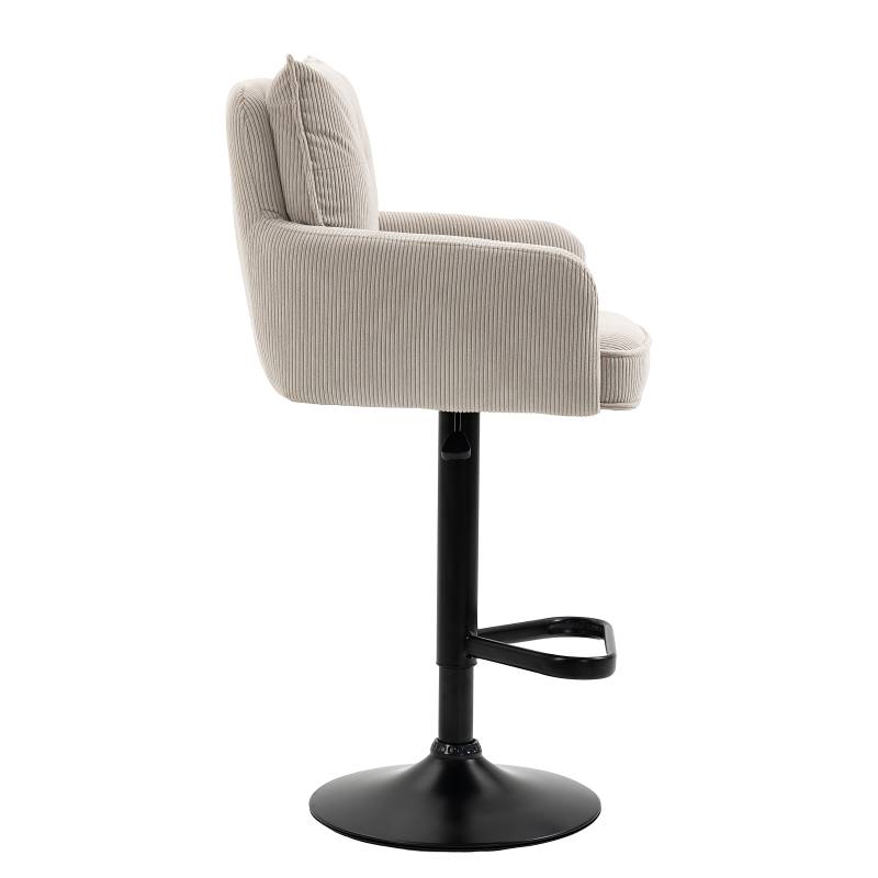 home24 Drehbarer Barstuhl DIDRIP 2er-Set 54 x 98 x 58cm Beige von home24