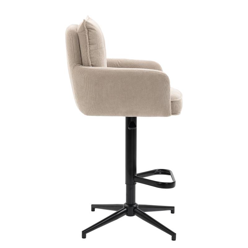 home24 Drehbarer Barstuhl DIDRIP 2er-Set 54 x 98 x 58cm Cappuccino von home24