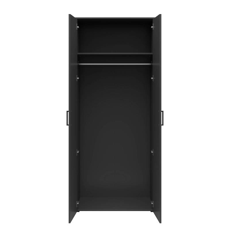 home24 Garderobenschrank Hick 80 x 195 x 52cm Braun/Graphit von home24