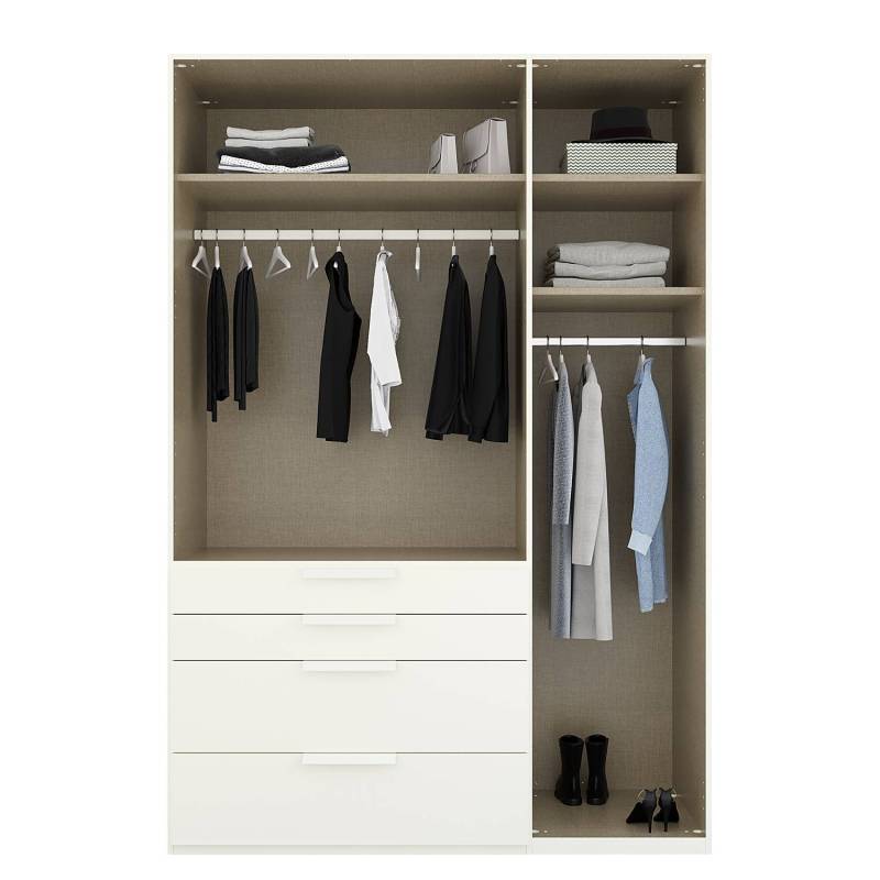 home24 Drehtürenschrank Purisma Spiegel Typ B 151cm Grau/Seidengrau von home24