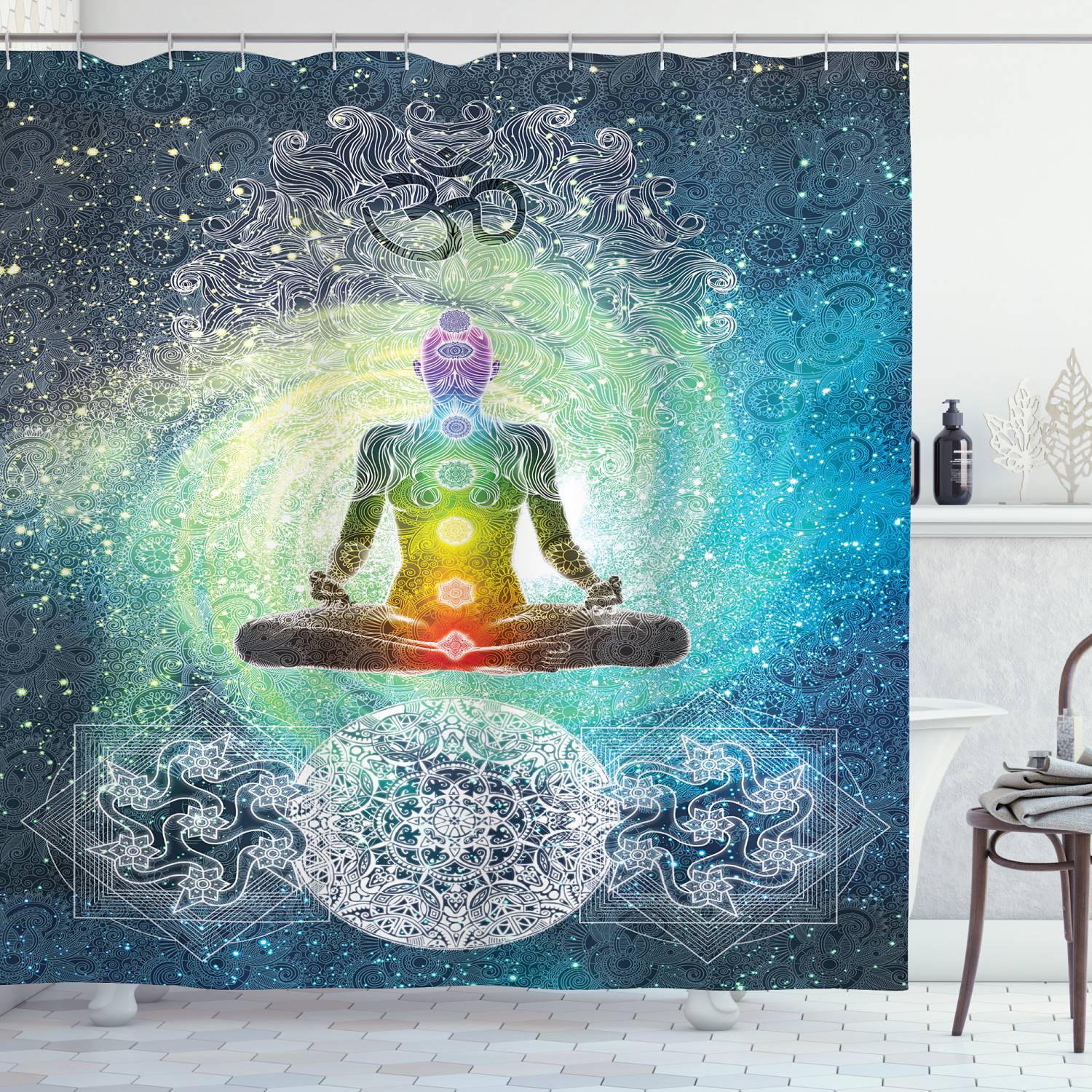 home24 Duschvorhang Mandala Zen Webstoff Multicolor 175 x 240cm home24 Duschvorhang Mandala Zen Webstoff Multicolor 175 x 240cm von home24