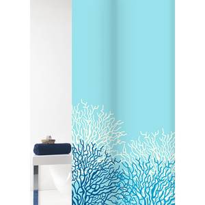 home24 Duschvorhang Reef Polyester PVC Weiß 180 x 200cm von home24