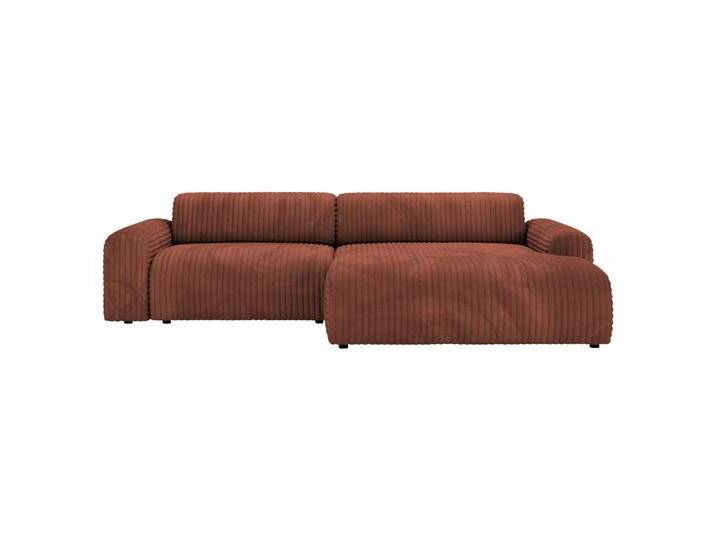 home24 ECKSOFA, Bronze, 3-4-Sitzer, Füllung: Schaumstoffflocken, Ottomane rechts, L-Form, 292x178 cm, Rücken echt, Wohnzimmer, Sofas & Couches, von home24