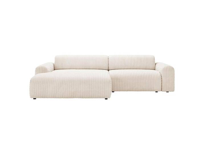 home24 ECKSOFA, Creme, 3-4-Sitzer, Füllung: Schaumstoffflocken, Ottomane links, L-Form, 292x178 cm, Rücken echt, Wohnzimmer, Sofas & Couches, von home24