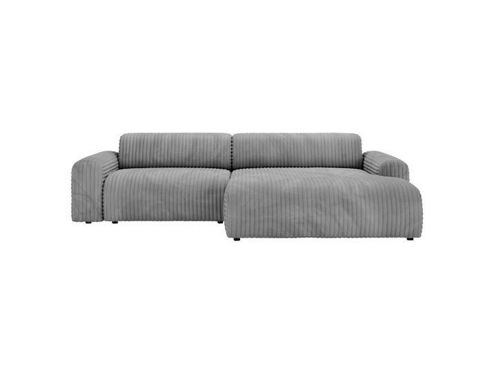 home24 ECKSOFA, Grau, 3-4-Sitzer, Füllung: Schaumstoffflocken, Ottomane rechts, L-Form, 292x178 cm, Rücken echt, Wohnzimmer, Sofas & Couches, von home24