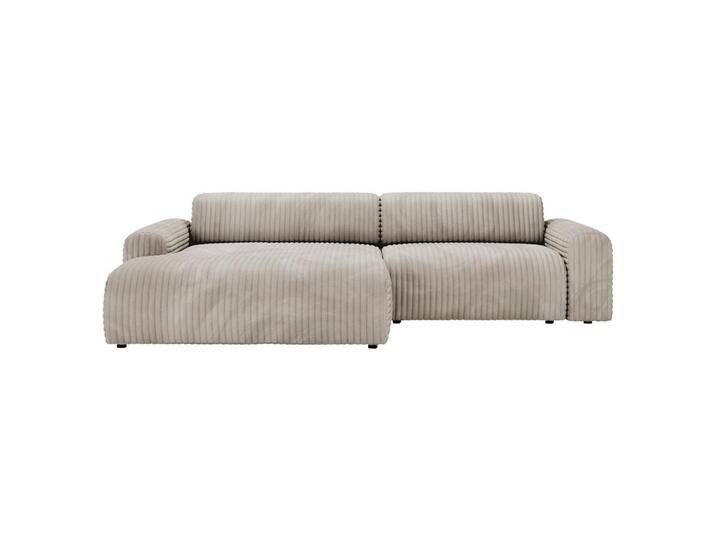 home24 ECKSOFA, Greige, 3-4-Sitzer, Füllung: Schaumstoffflocken, Ottomane links, L-Form, 292x178 cm, Rücken echt, Wohnzimmer, Sofas & Couches, von home24