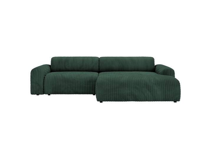 home24 ECKSOFA, Waldgrün, 3-4-Sitzer, Füllung: Schaumstoffflocken, Ottomane rechts, L-Form, 292x178 cm, Rücken echt, Wohnzimmer, Sofas & Couches, von home24