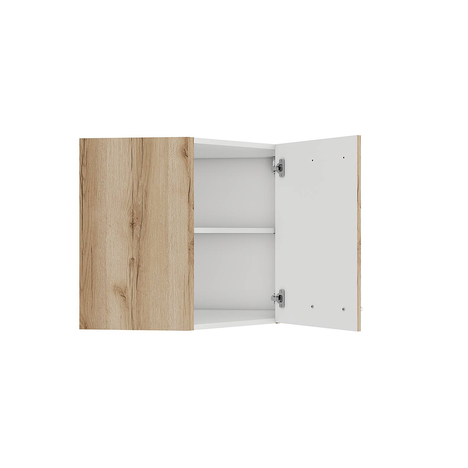 home24 Eck-Hängeschrank 60 x 58 x 35cm Braun/Wildeiche Dekor home24 Eck-Hängeschrank 60 x 58 x 35cm Braun/Wildeiche Dekor von home24