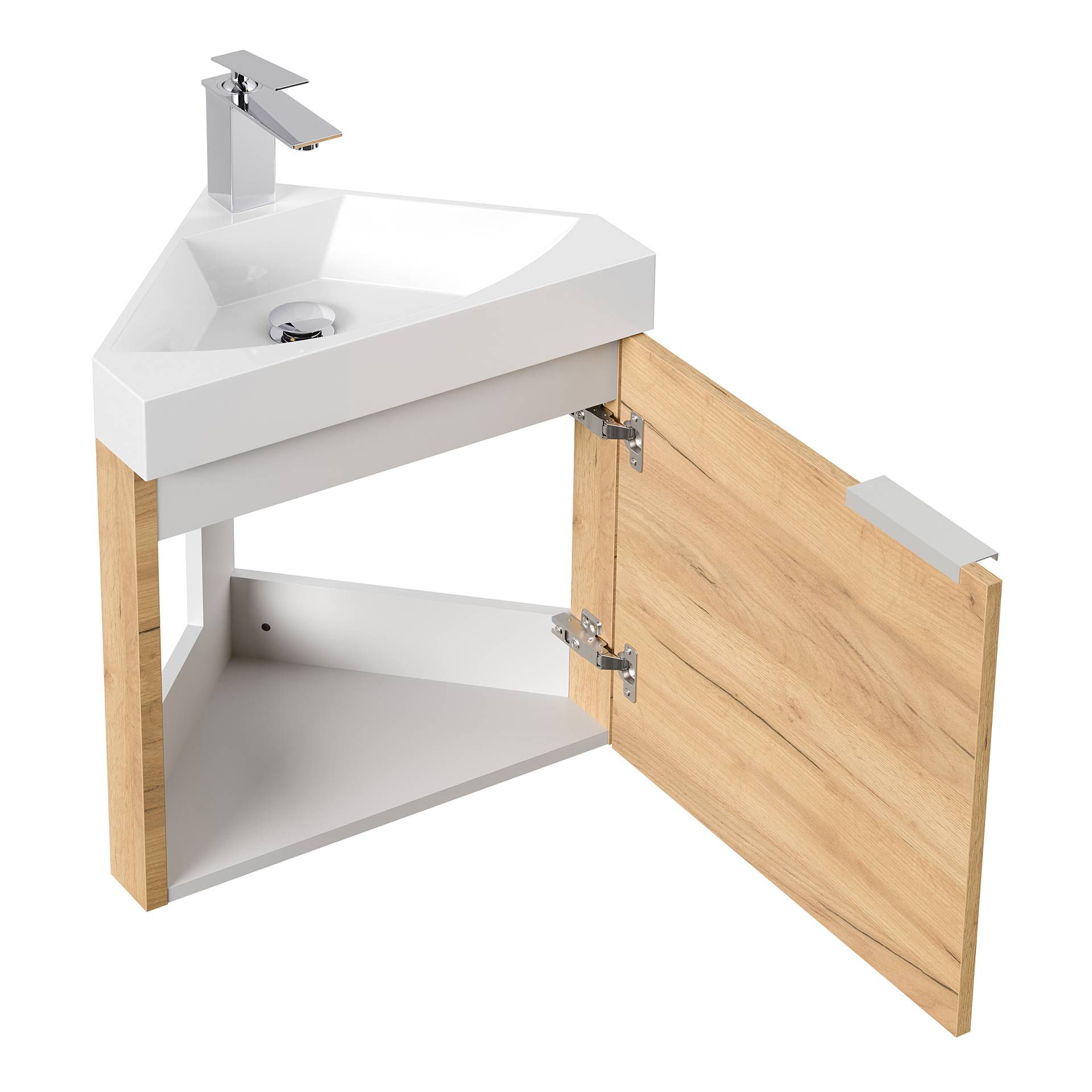 home24 Eck-Waschtisch Delta 52 x 55 x 35cm Holz/Eiche Dekor home24 Eck-Waschtisch Delta 52 x 55 x 35cm Holz/Eiche Dekor von home24