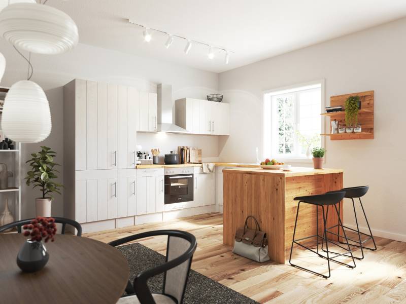 home24 Eckküche Anton Variante A mit Insel 310cm Weiß home24 Eckküche Anton Variante A mit Insel 310cm Weiß von home24