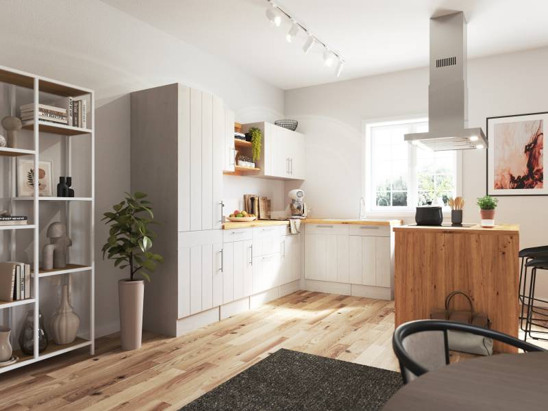 home24 Eckküche Anton Variante B mit Insel 280cm Weiß home24 Eckküche Anton Variante B mit Insel 280cm Weiß von home24