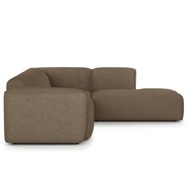 home24 Ecksofa 3-Sitzer mit Recamiere Braun/Grün Bouclé Stoff Helay 295 x 71 x 231cm Ottomane davorstehend rechts Modern home24 Ecksofa 3-Sitzer mit Recamiere Braun/Grün Bouclé Stoff Helay 295 x 71 x 231cm Ottomane davorstehend rechts Modern von home24