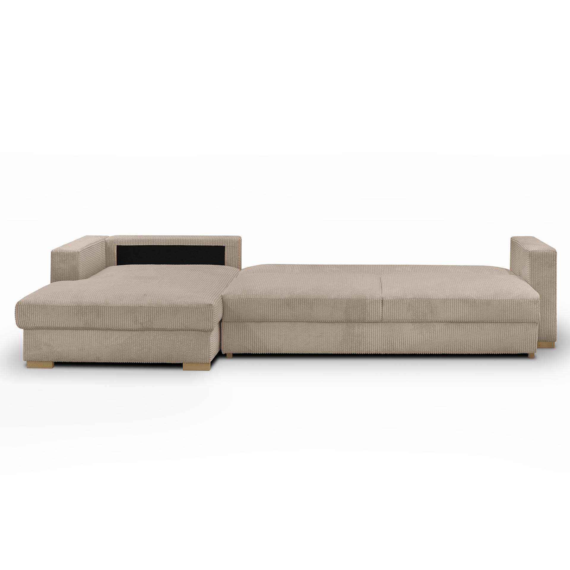 home24 Ecksofa MONTI mit Schlaffunktion Beige Cordstoff Poppy 287 x 76 x 167cm Longchair davorstehend links mit Schlaffunktion Modern home24 Ecksofa MONTI mit Schlaffunktion Beige Cordstoff Poppy 287 x 76 x 167cm Longchair davorstehend links mit Schlaffunktion Modern von home24