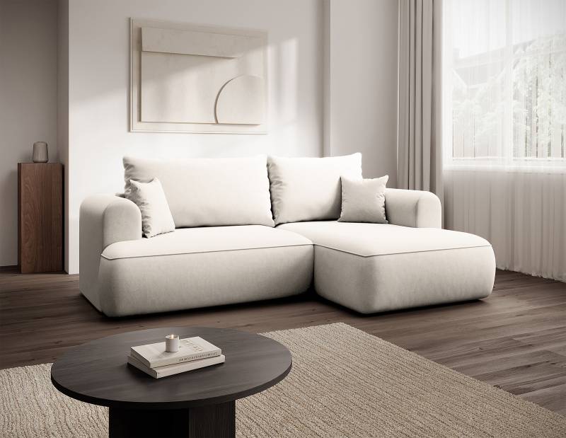 home24 Ecksofa mit Schlaffunktion Typ B Beige Samt Cassie 238 x 93 x 156cm Longchair davorstehend rechts mit Schlaffunktion Modern home24 Ecksofa mit Schlaffunktion Typ B Beige Samt Cassie 238 x 93 x 156cm Longchair davorstehend rechts mit Schlaffunktion Modern von home24