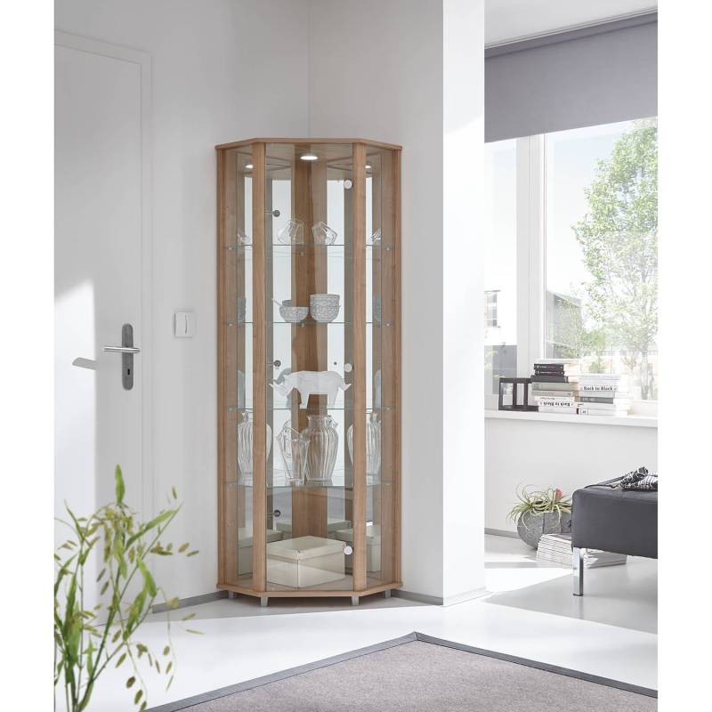 home24 Eckvitrine I 71 x 172 x 52cm Braun/Eiche Dekor home24 Eckvitrine I 71 x 172 x 52cm Braun/Eiche Dekor von home24