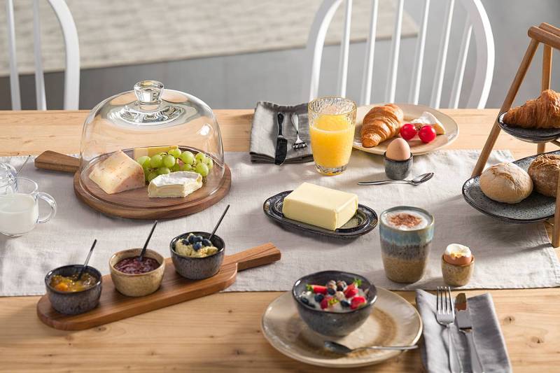 home24 Eierbecher 6er-Set 12 x 6 x 18cm Grau/Grau von home24