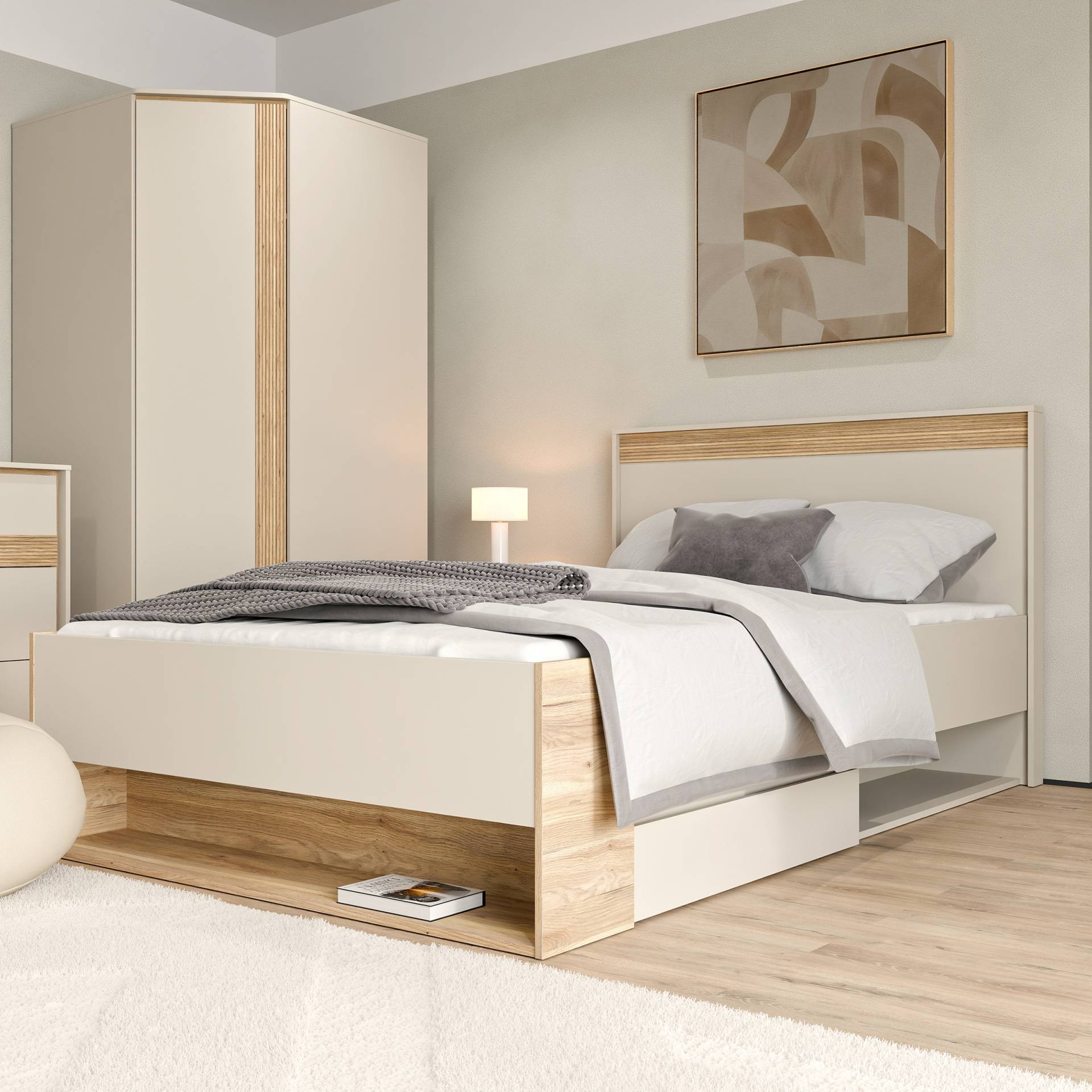 home24 Einzelbett 120 x 200cm Braun/Beige home24 Einzelbett 120 x 200cm Braun/Beige von home24