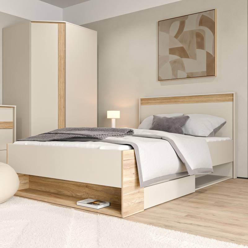 home24 Einzelbett 120 x 200cm Braun/Beige home24 Einzelbett 120 x 200cm Braun/Beige von home24