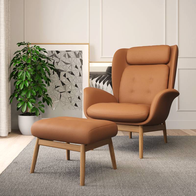 home24 Einzelsessel FEELIX Braun Echtleder Danbi Eiche Hell 92 x 99 x 103cm home24 Einzelsessel FEELIX Braun Echtleder Danbi Eiche Hell 92 x 99 x 103cm von home24