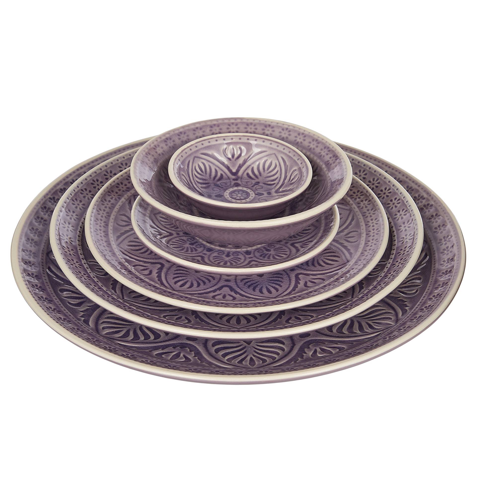 home24 Essteller 2er-Set Ø 31cm Violett home24 Essteller 2er-Set Ø 31cm Violett von home24