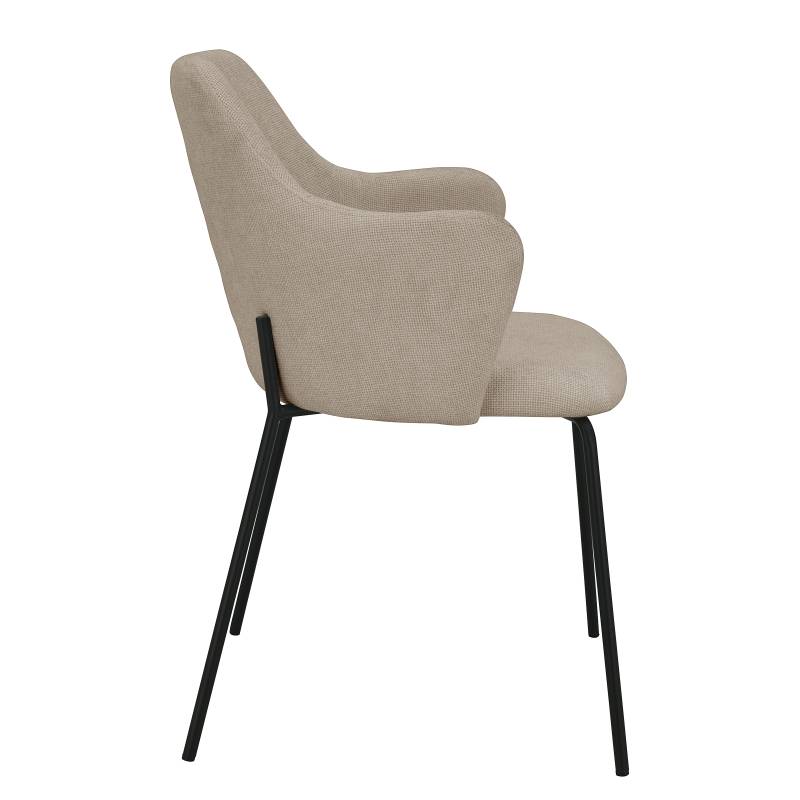 home24 Esszimmerstuhl Becolla 2er-Set 53 x 85 x 58cm Beige/Taupe von home24