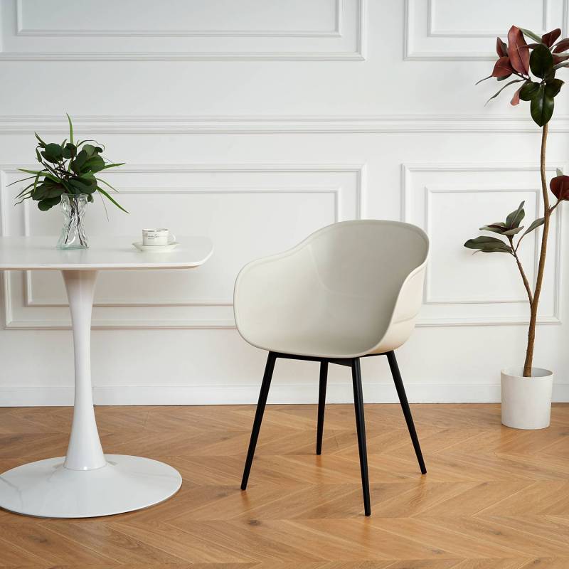 home24 Esszimmerstuhl Foltan 2er-Set 56 x 80 x 59cm Braun von home24