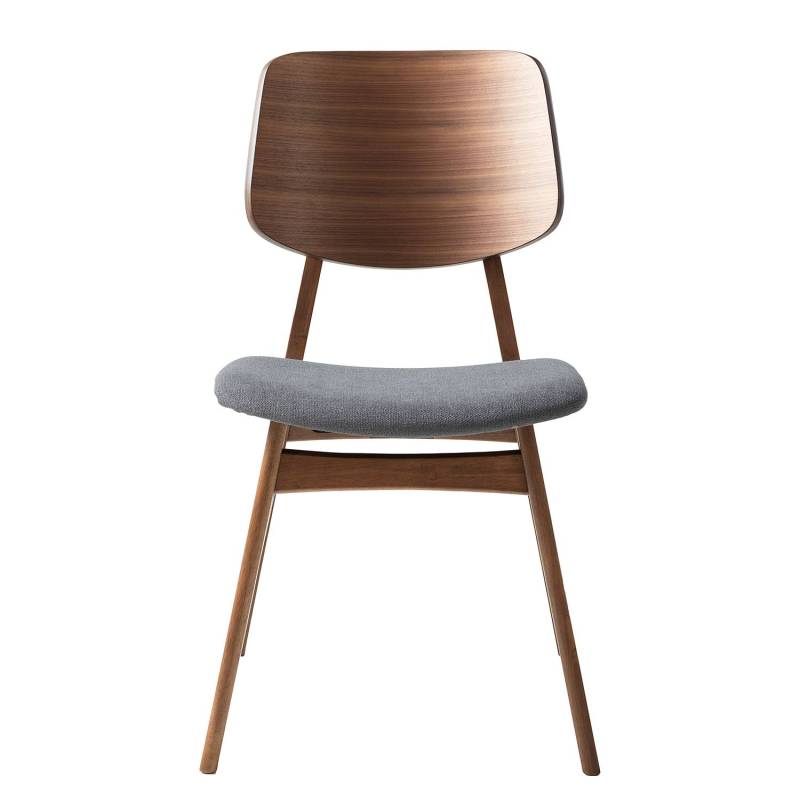 home24 Esszimmerstuhl HAGAN 47 x 81 x 53cm Braun/Grau/Dunkelgrau 4er Set von home24