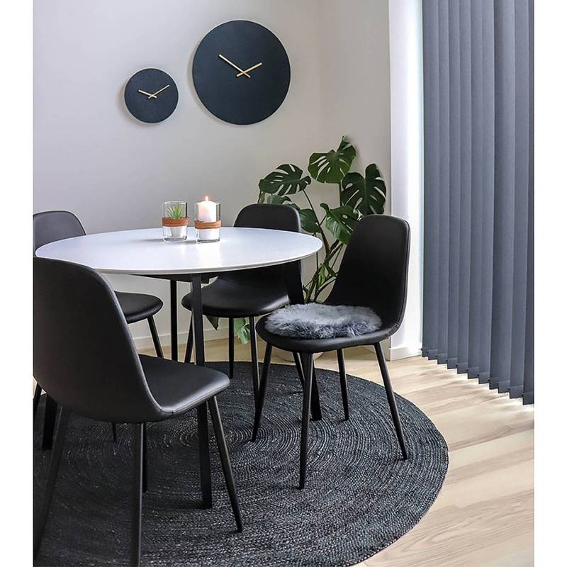 home24 Esszimmerstuhl Renty I 2er-Set 47 x 88 x 50cm Schwarz/Schwarz von home24