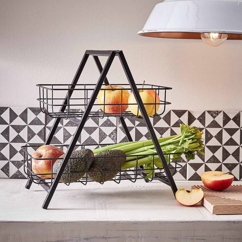home24 Etagere 20 x 33 x 36cm Schwarz von home24