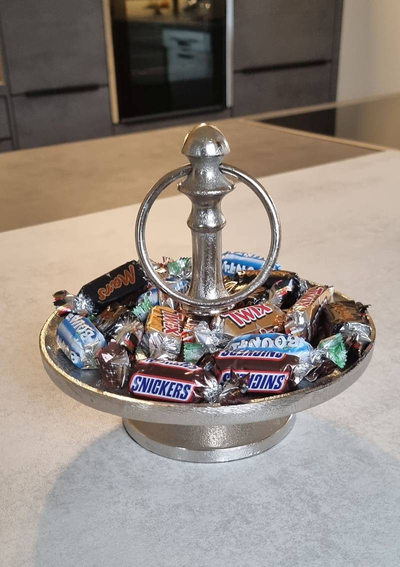 home24 Etagere Leora 1 Stufe 19 x 17 x 19cm Silber/Silber von home24