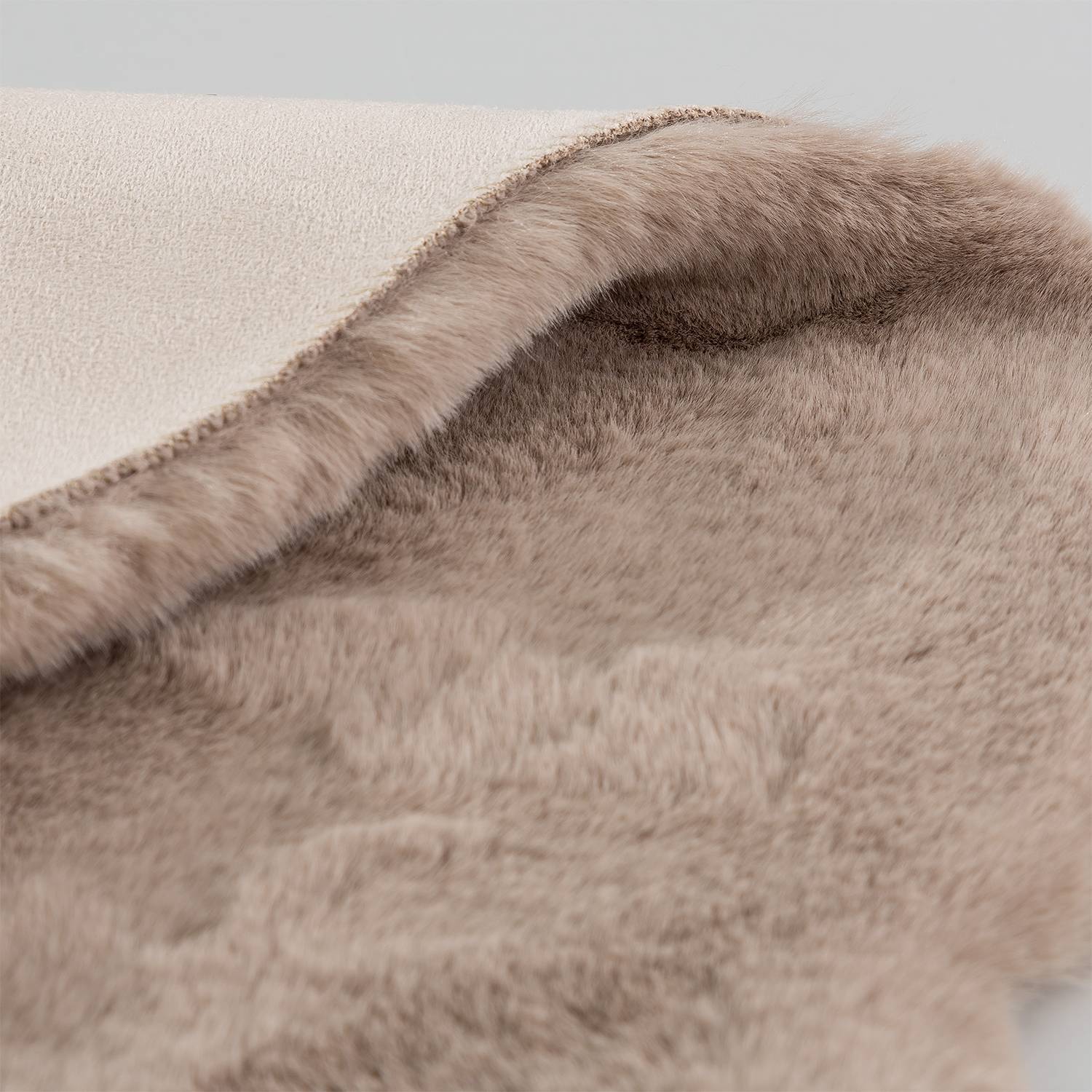 home24 Fellteppich Tender Beige/Cappuccino 70 x 2 x 110cm 100% Polyester von home24