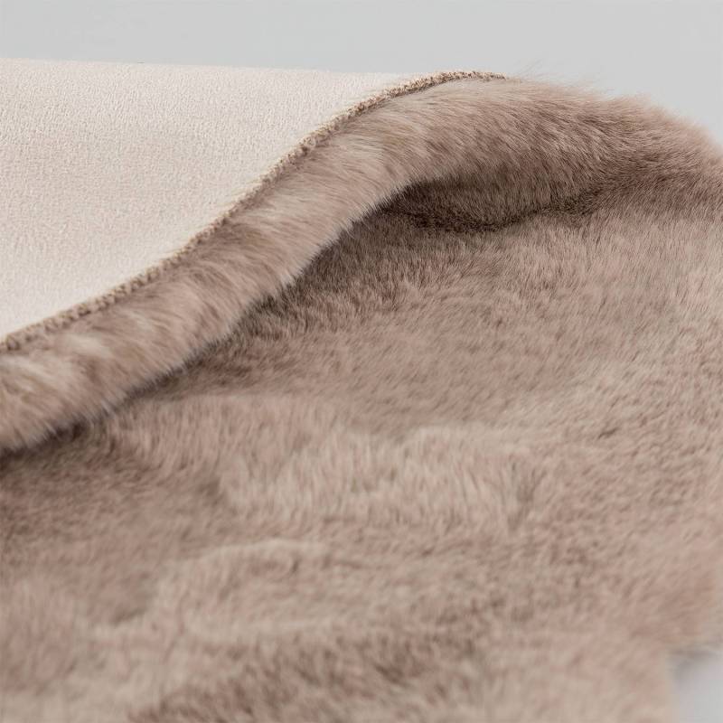 home24 Fellteppich Tender Beige/Cappuccino 70 x 2 x 110cm 100% Polyester von home24