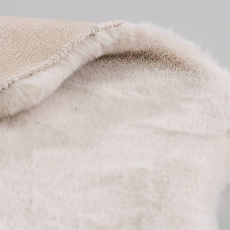 home24 Fellteppich Tender Shape Beige/Creme Ø 0cm textile2 von home24