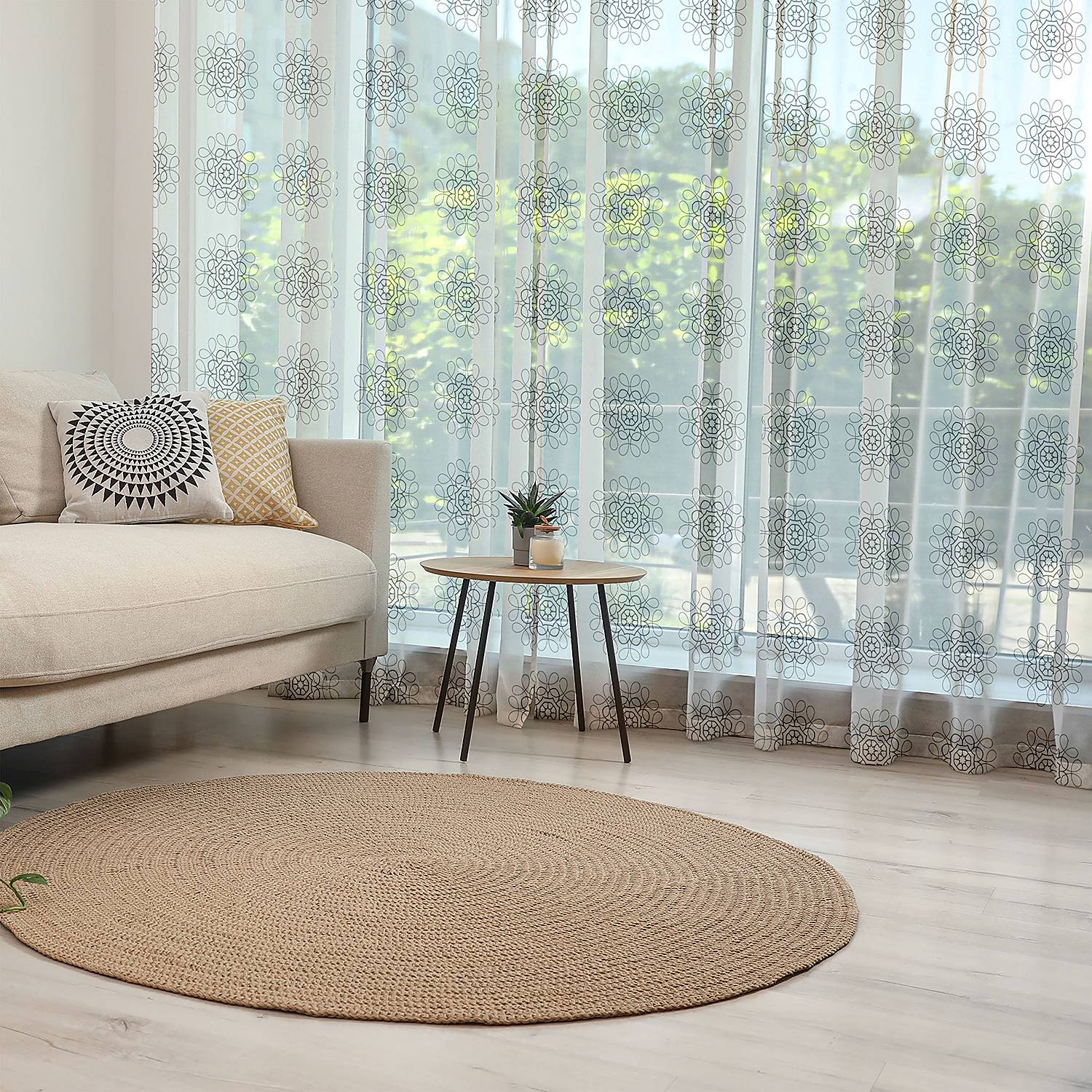 home24 Fertiggardine Abstrakt Typ F 2er-Set 220cm Grau/Weiß/Grau home24 Fertiggardine Abstrakt Typ F 2er-Set 220cm Grau/Weiß/Grau von home24