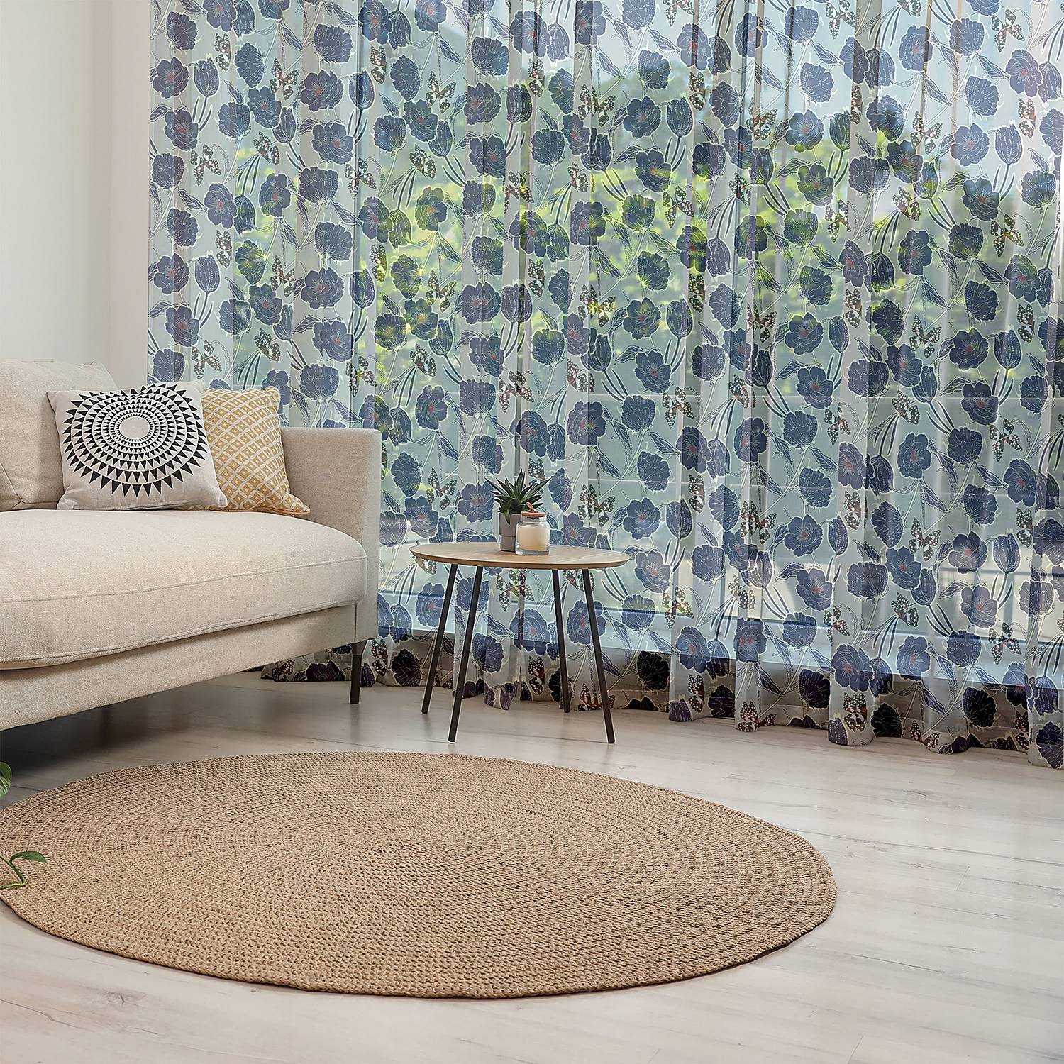 home24 Fertiggardine Blumen 2er-Set 240cm Beige/Creme/Taupe home24 Fertiggardine Blumen 2er-Set 240cm Beige/Creme/Taupe von home24
