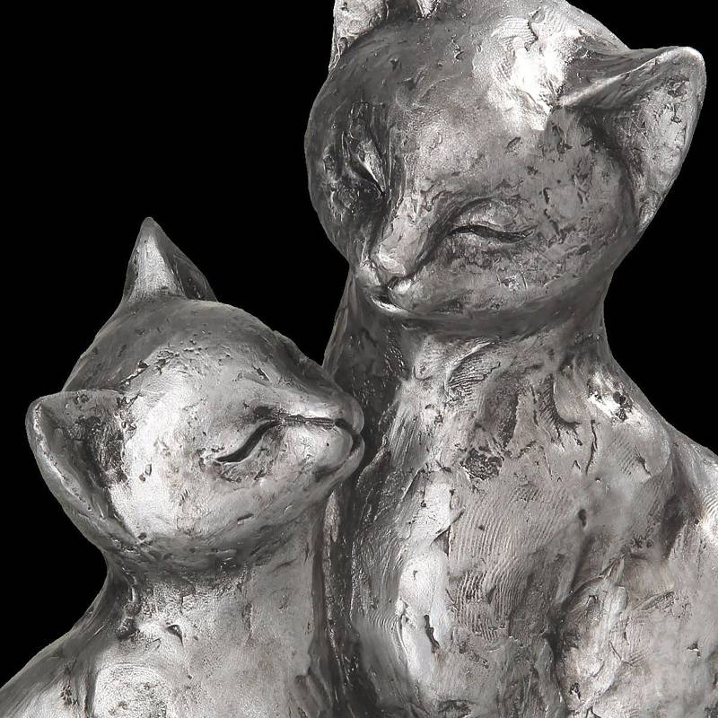 home24 Figur Katzen Paar 17 x 22 x 9cm Silber home24 Figur Katzen Paar 17 x 22 x 9cm Silber von home24
