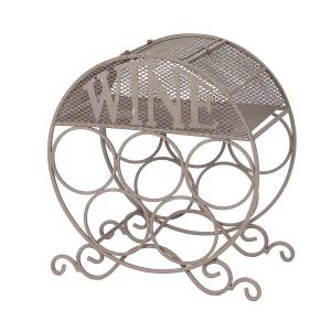 home24 Flaschenständer Loina 31 x 33 x 18cm Braun/Braun von home24