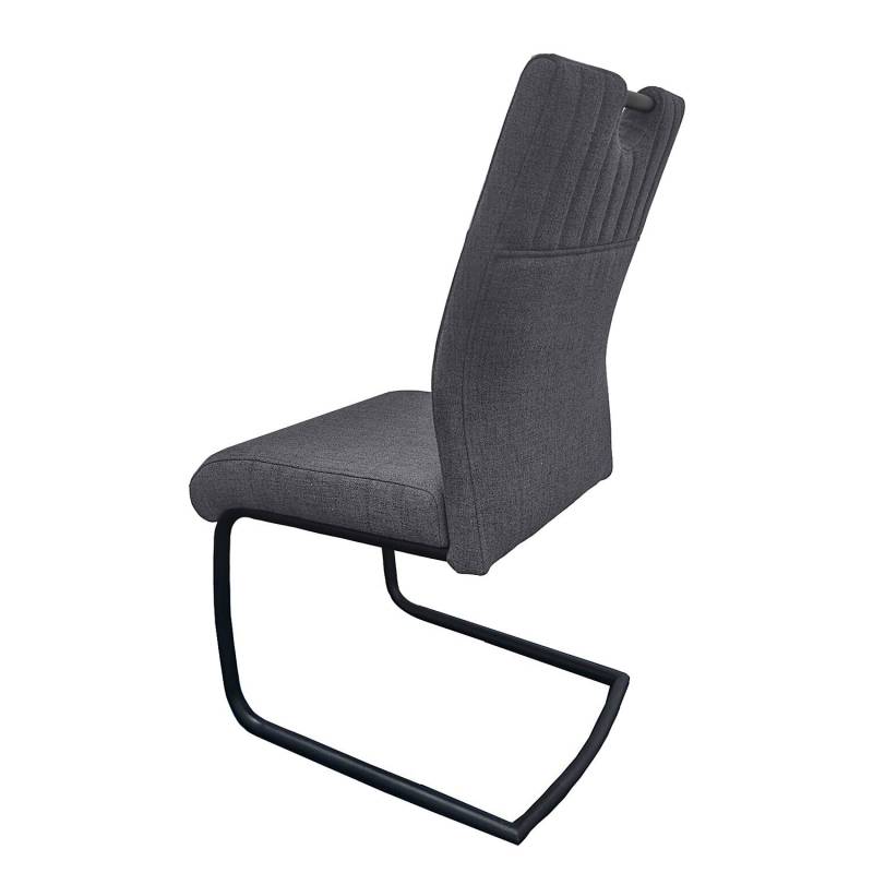 home24 Freischwinger Khono 2er-Set 49 x 98 x 63cm Grau/Grau von home24