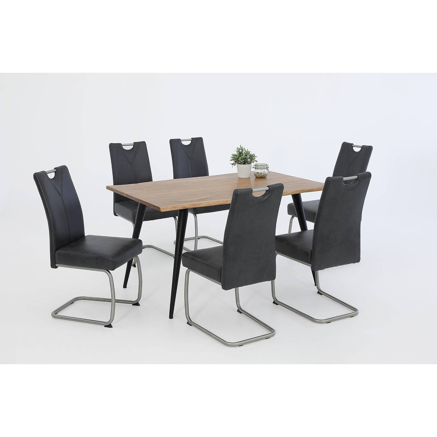 home24 Freischwinger Manniku 43 x 99 x 58cm 2er Set Grau/Anthrazit home24 Freischwinger Manniku 43 x 99 x 58cm 2er Set Grau/Anthrazit von home24