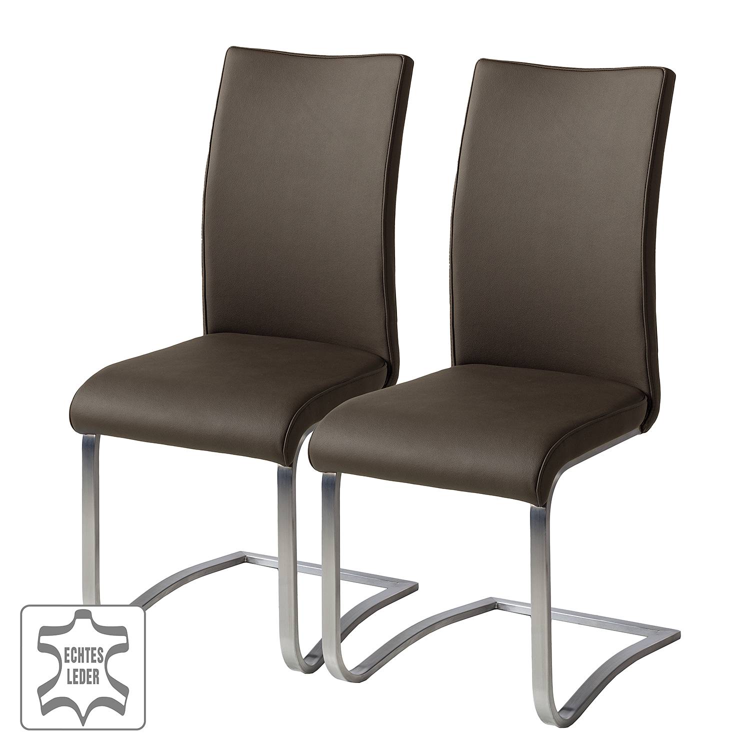 home24 Freischwinger Marco 43 x 103 x 52cm 2er Set Echtleder Gyda: Braun Braun home24 Freischwinger Marco 43 x 103 x 52cm 2er Set Echtleder Gyda: Braun Braun von home24