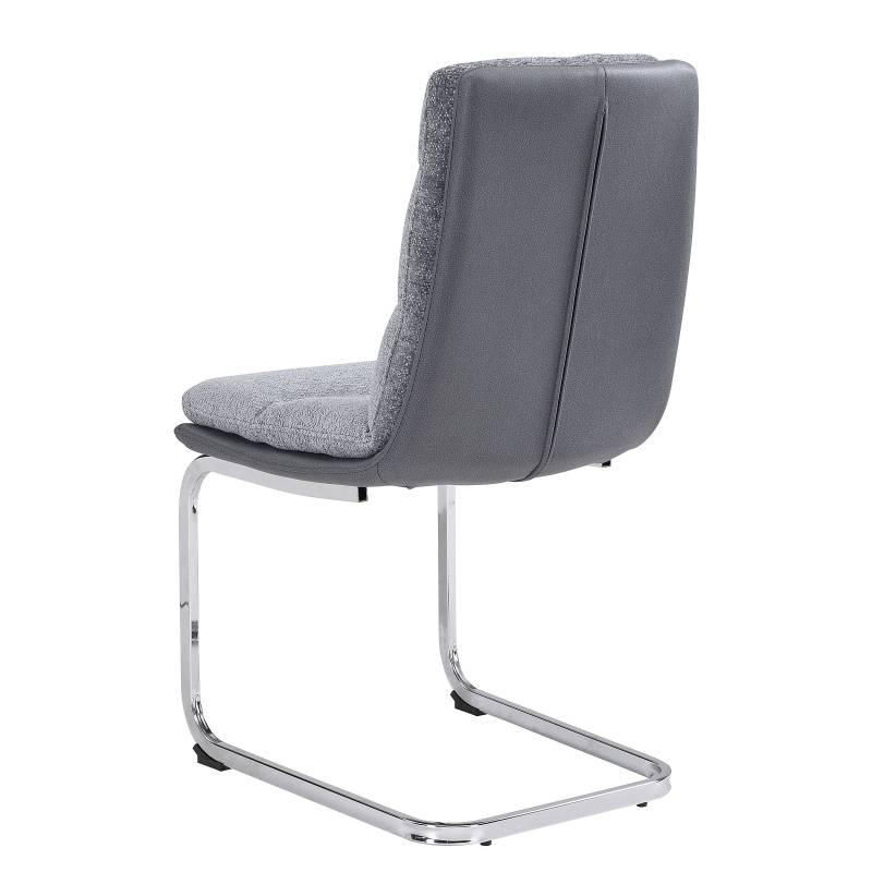 home24 Freischwinger Nimu 4er-Set 45 x 92 x 62cm Grau/Grau von home24