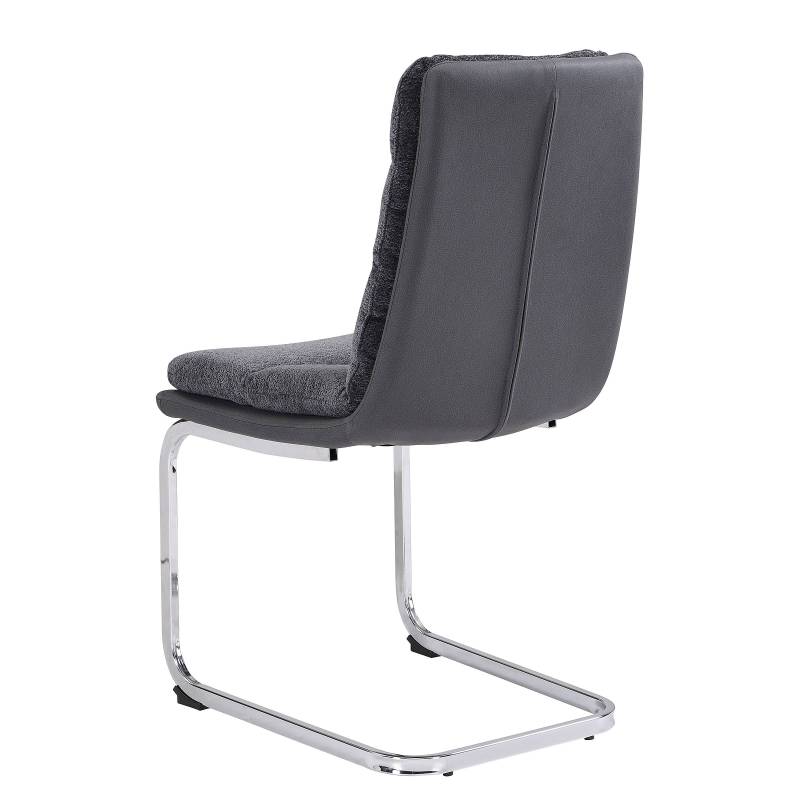 home24 Freischwinger Nimu 4er-Set 45 x 92 x 62cm Grau/Grau von home24
