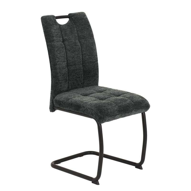 home24 Freischwinger Tapelco 2er-Set 44 x 96 x 59cm Schwarz/Anthrazit von home24