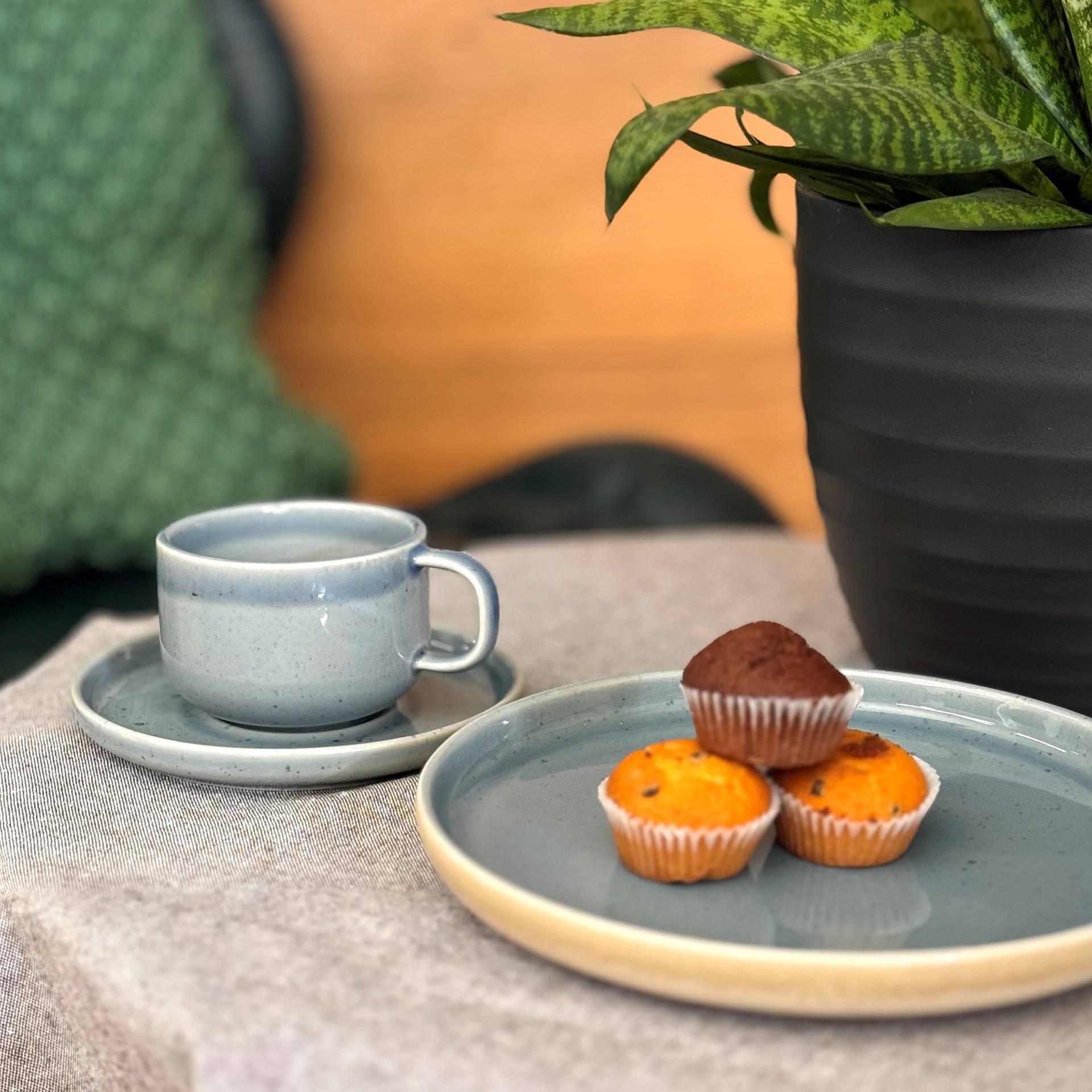 home24 Frühstückssets Candy 12-teilig 26 x 32 x 54cm Blau/Blau von home24