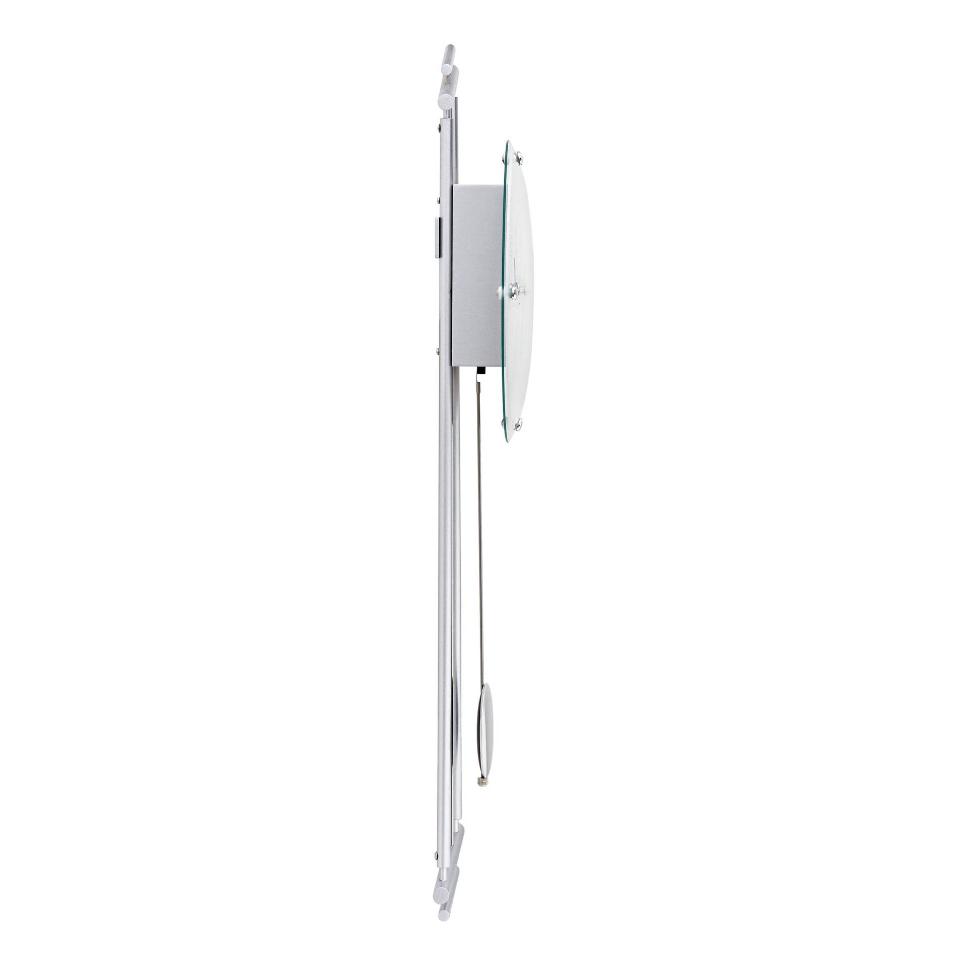 home24 Funk-Pendeluhr Astas Metallgehäuse 23 x 65 x 7cm Multicolor/Silber von home24