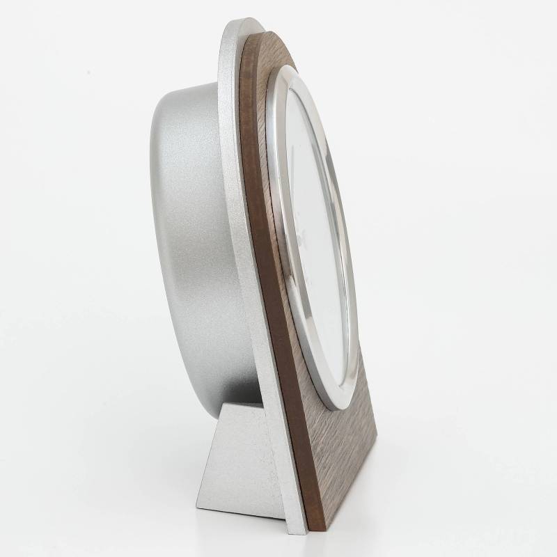 home24 Funk-Uhr Lebu Wildeiche Dekor 13 x 13 x 6cm Multicolor/Braun von home24